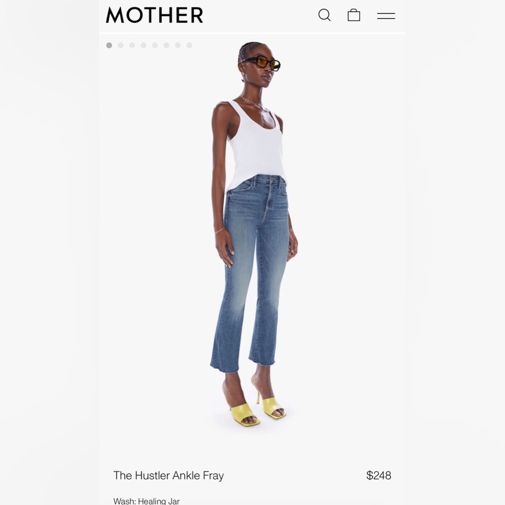 MOTHER Jeans The Hustler Ankle Fray in Healing Jar Size 30